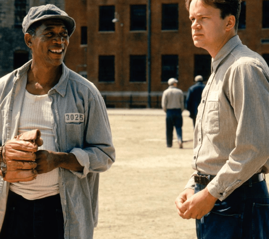 A still of Morgan Freeman in Shawshank Redemption (1994)
